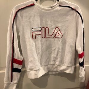 FILA terrycloth crop fitted sweatshirt ✨